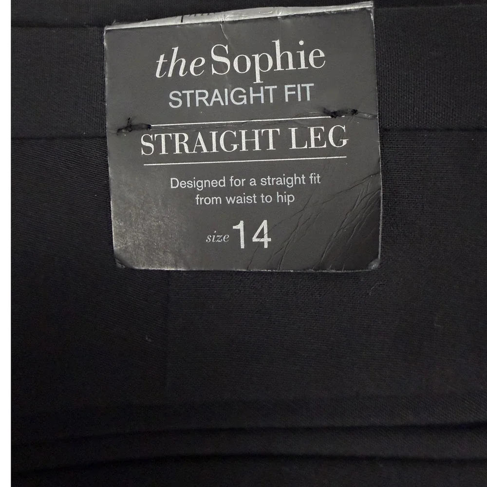 Lane Bryant The Sophie Straight Leg Dress Pants Black Size 14‎ Regular Stretch